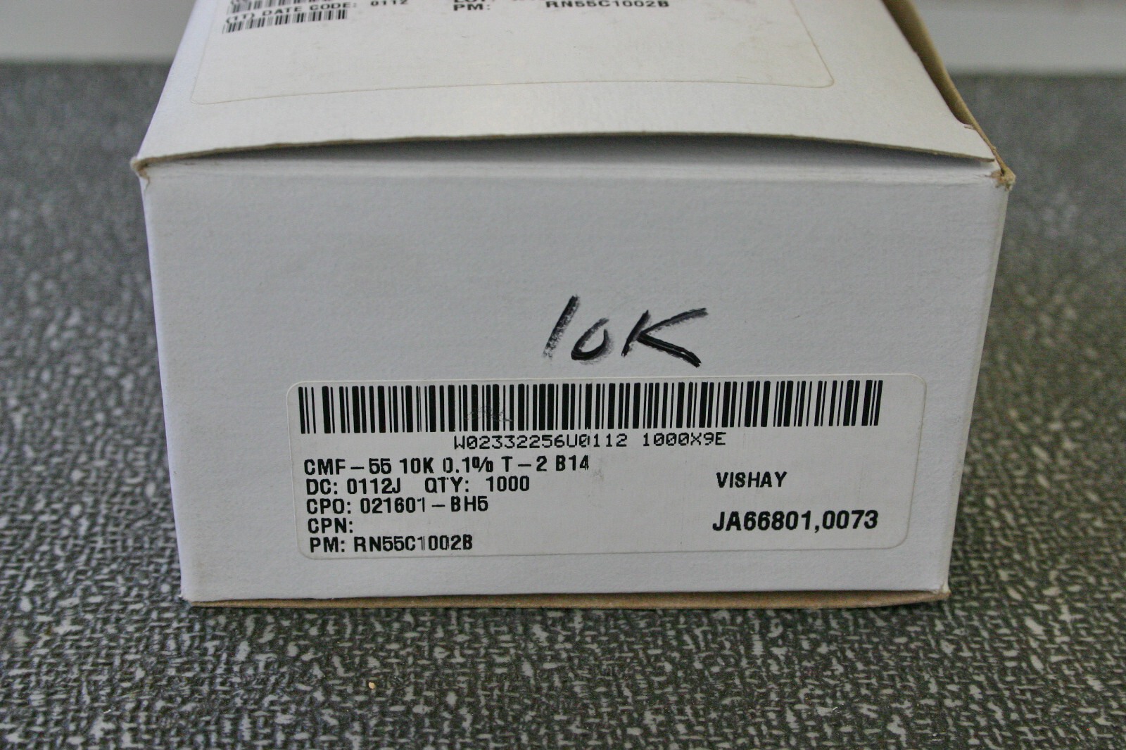 1000 Pieces Vishay Dale RN55C1002B 10K Ohm Resistors 1/10 Watt 0.1% Tolerence