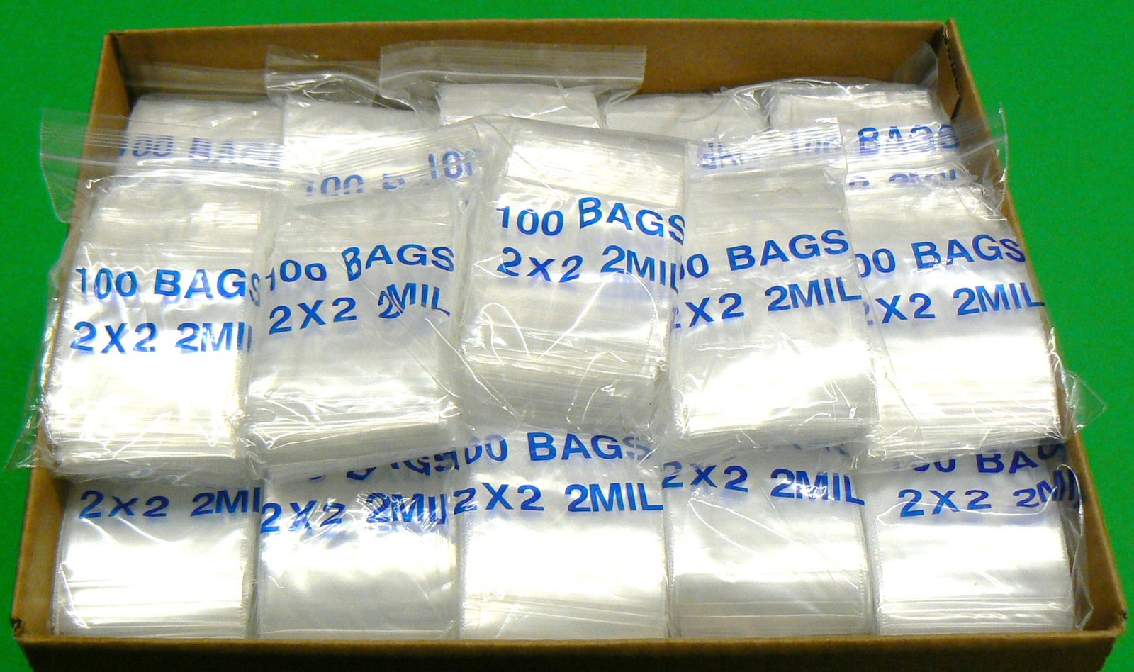 2×2 Clear Zip Seal Lock Bags 2mil Reclosable 8,000 Zip Slide Bags 8000 Baggies
