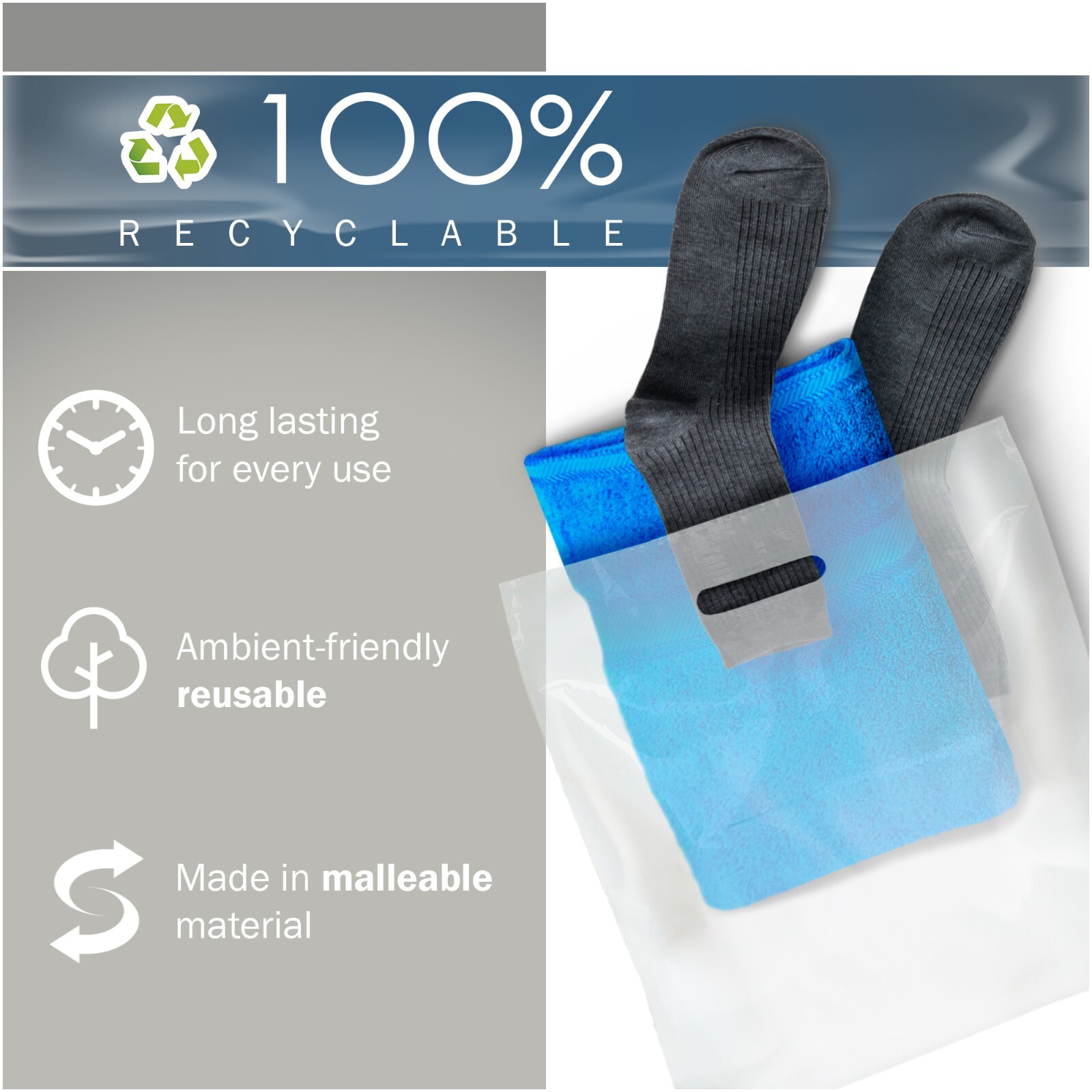 100 Pack 22″ x 22″ with 2 mil Thick Extra Large Clear Merchandise Plastic Bags