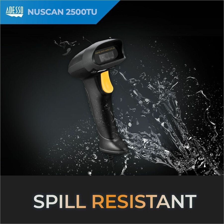Adesso NuScan 2500TU Spill Resistant Antimicrobial 2D Scanner