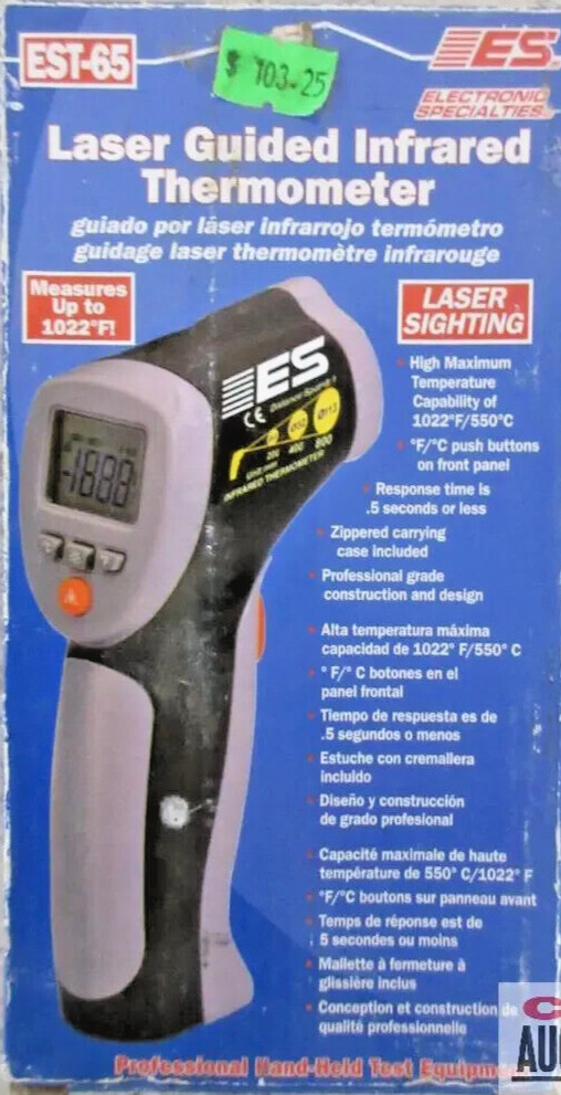 Electronic Specialties EST-65 Infrared Thermometer 58-1022 F degree