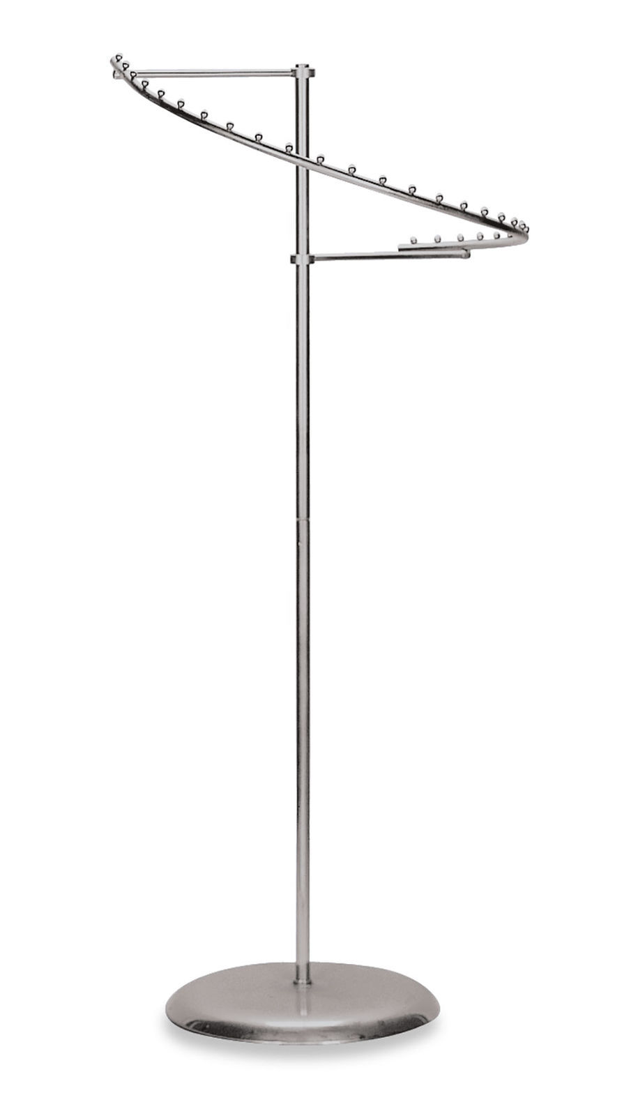 Spiral Clothing Rack Chrome 29 Ball Garment Retail Display Store Fixture 63″ H