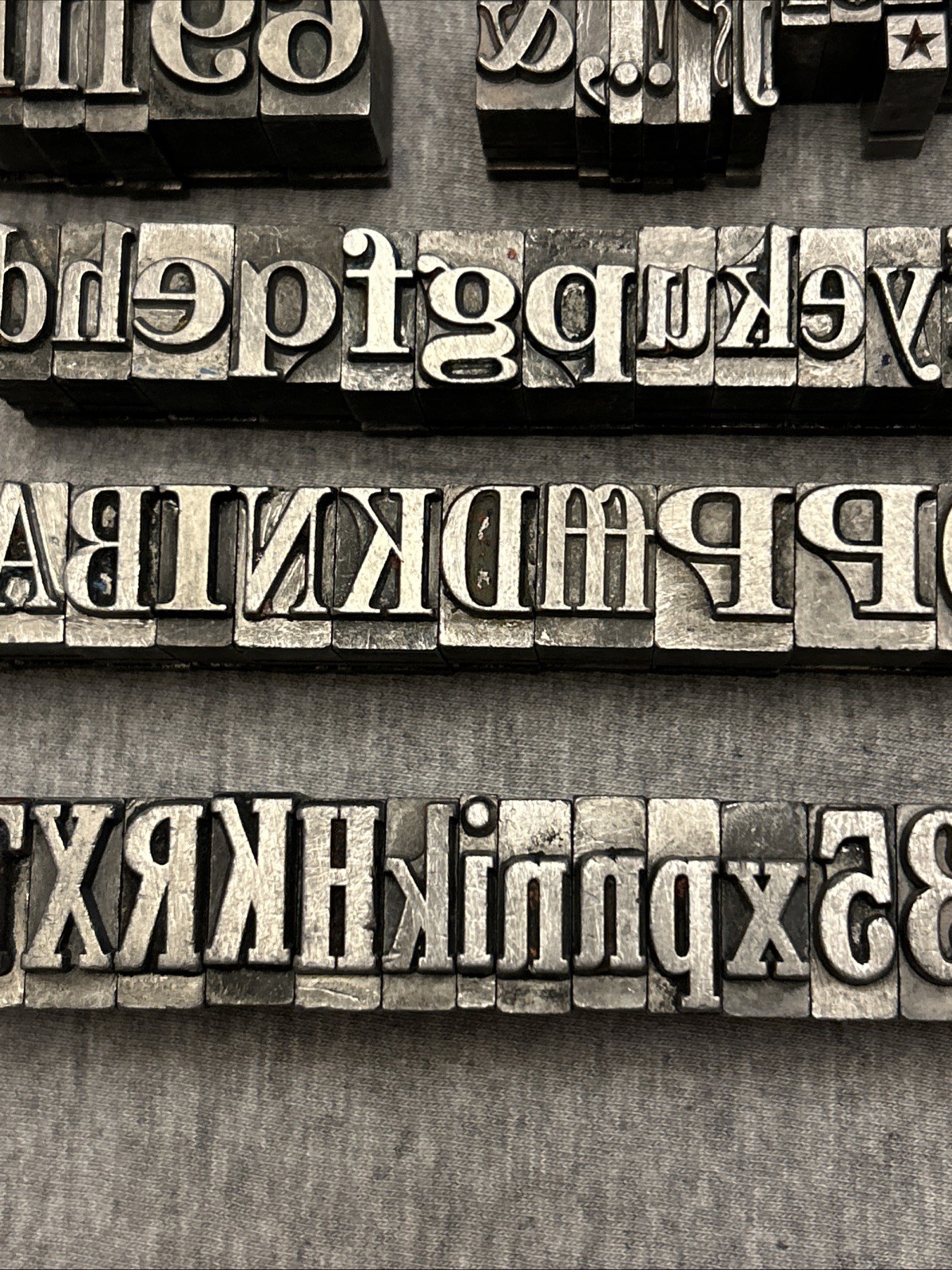 Letterpress Printing Block Mixed Lot Letters, Numbers, Symbols, BB & S Chicago