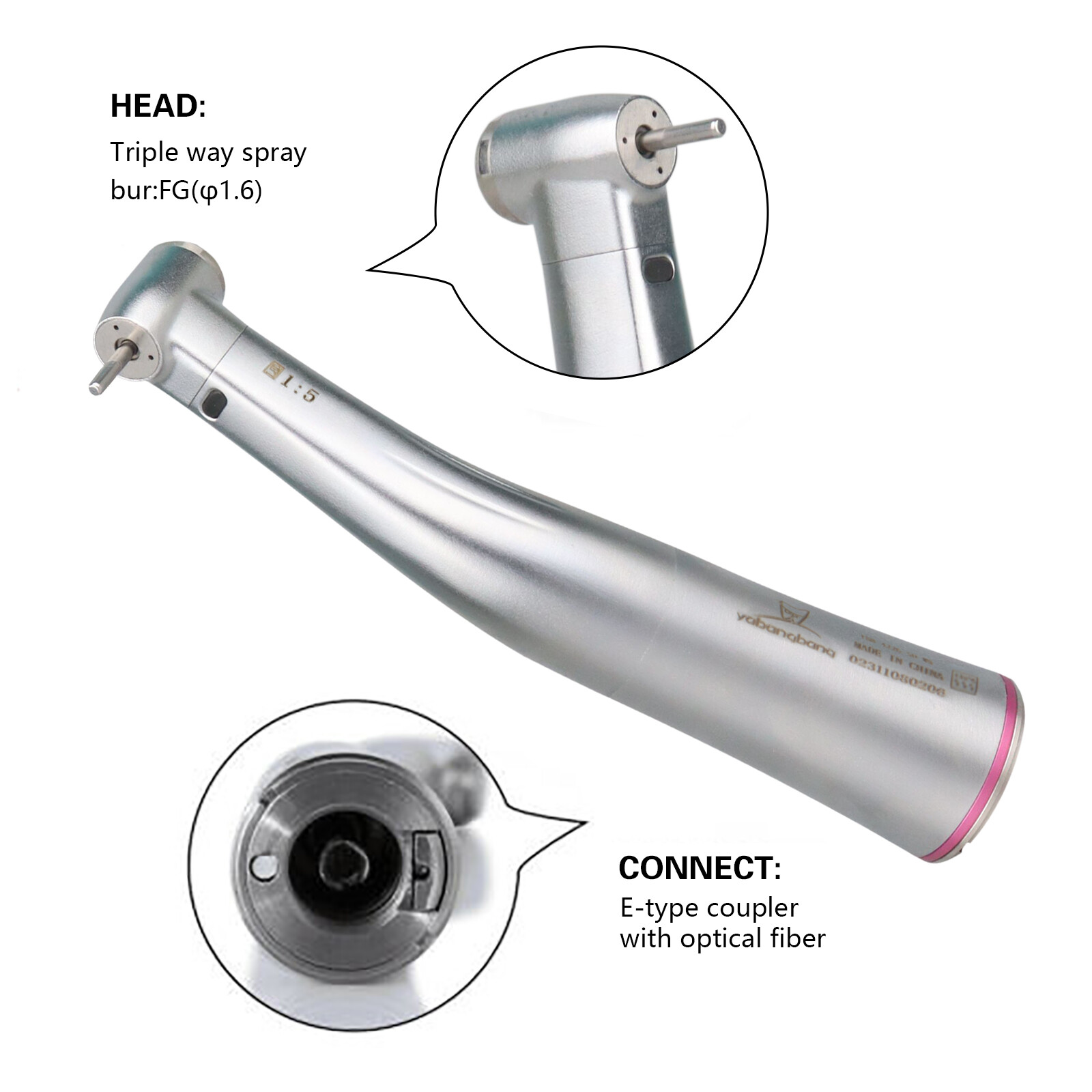 Dental KaV LUX M25L High Speed Handpiece 1:5 Electric Hand piece