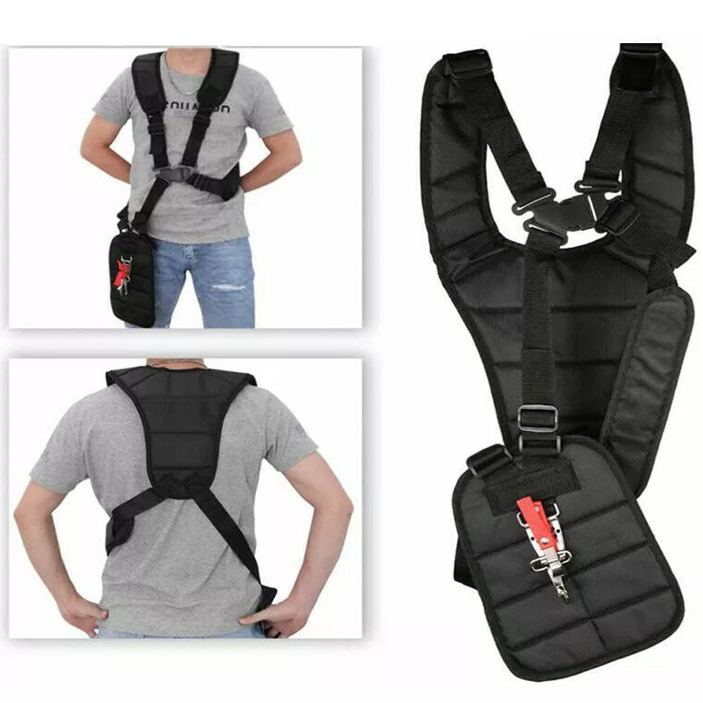 Double Shoulder Strimmer Padded Belt Harness Strap for Brush Cutter& Trimmer US