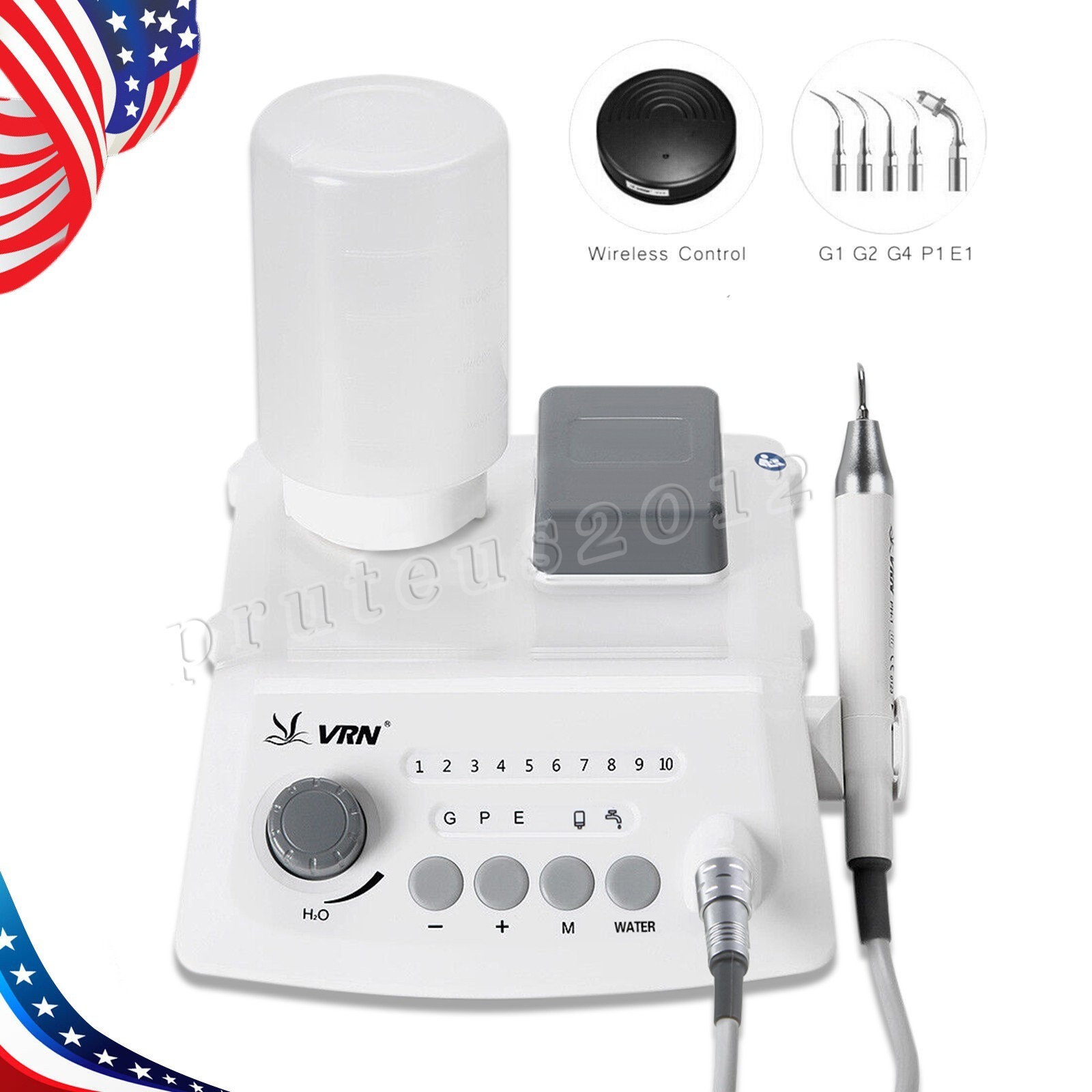 Dental 3 Way Air Water Syringe Triple Spray Handpiece with 2 Nozzles Tips Tubes