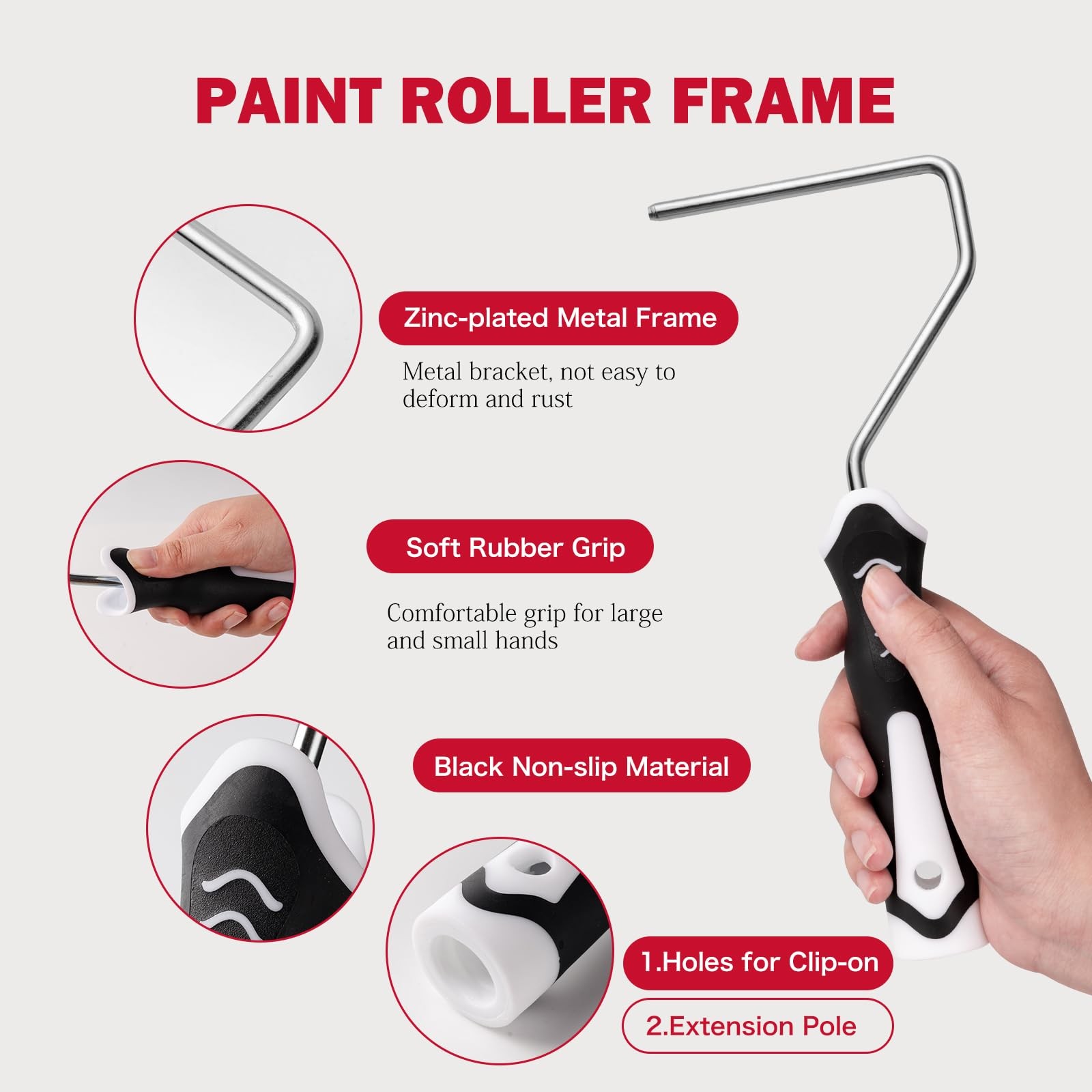 13Pcs Mini 4-Inch Paint Roller Kit Microfiber Rollers Tray Liners Trim Touch-Ups