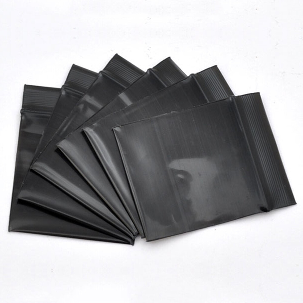 100 Flat Black Poly QuickQlick™ Bags Repacking Pouches w/ a Variety of Sizes
