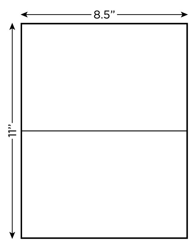 1000 Premium 8.5″ X 5.5″ Half Sheet Self Adhesive Shipping Labels -PLS Brand-