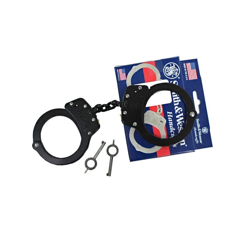 Smith & Wesson 350150 Model 100 M&P Chain-Linked Handcuffs & Keys, Melonite