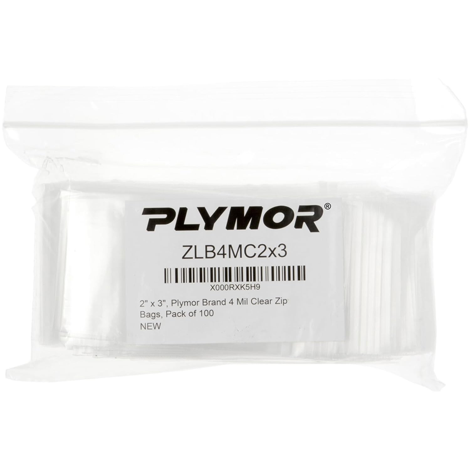 2″ X 3″ (Case of 1,000), 4 Mil Heavy Duty Zipper Reclosable Plastic Bags