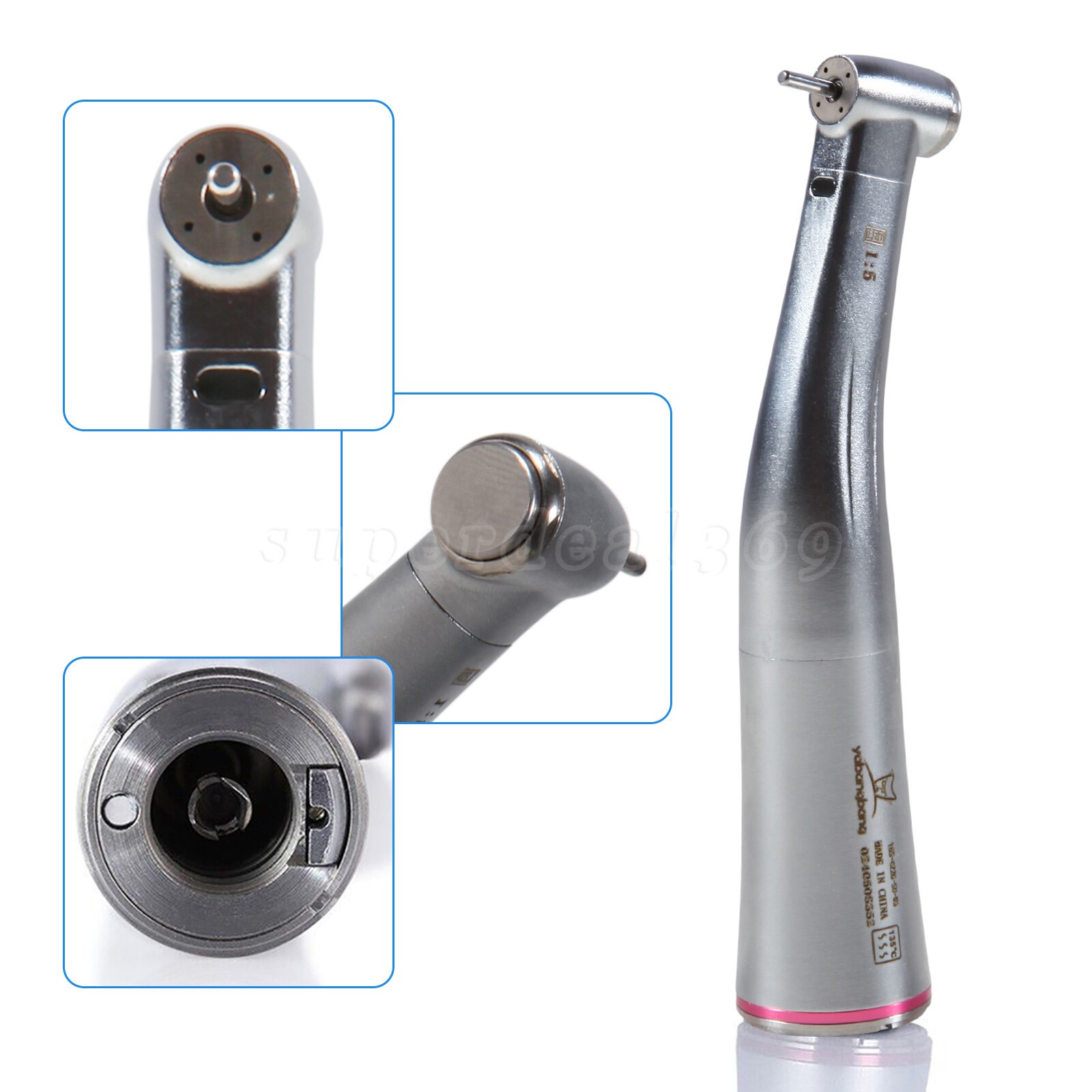 Dental 1:5 LED Fiber Optic Contra Angle Handpiece Fit NSK Ti-MAX X95L