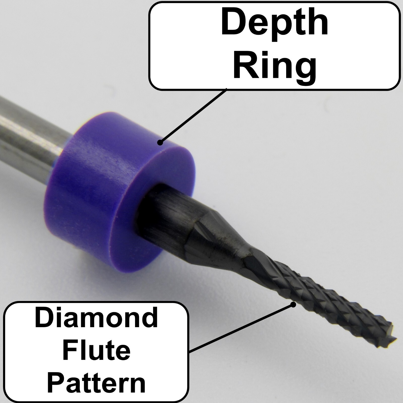 PCD Diamond Coated Carbide Router – 1/16″ 1.60mm – Cuts Carbon Fiber ceramic CNC
