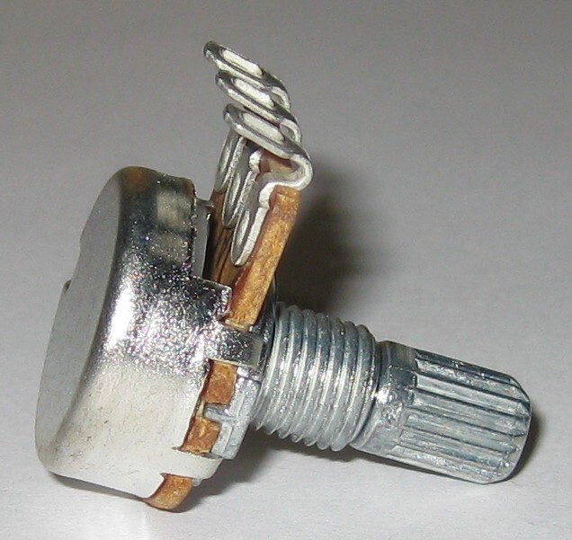 Audio (A) Taper 100k Ohm Potentiometer – 6mm (1/4″) Shaft – 1/8 Watt 100000 Ohm