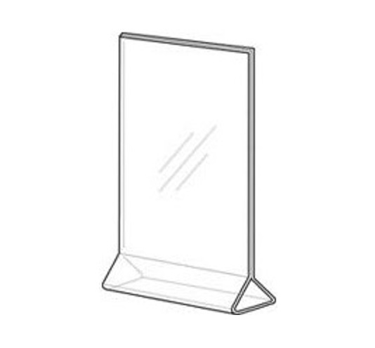Dazzling Displays 10 Acrylic 5″ x 7″ Vertical Top Load Sign Holders