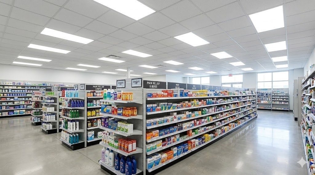 10 Pack 1×4 LED Flat Panel Shop Office Ceiling Light Selectable 5000K/4000K/3500