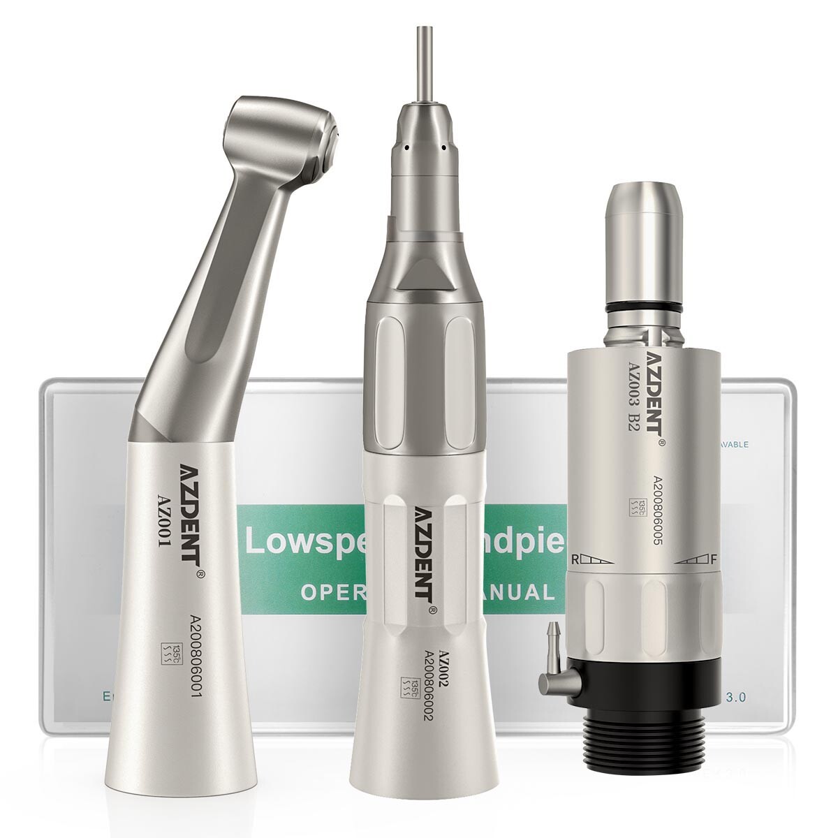 AZDENT Dental E-generator LED High Speed/Slow Low Speed Handpiece Kit 4H/2H