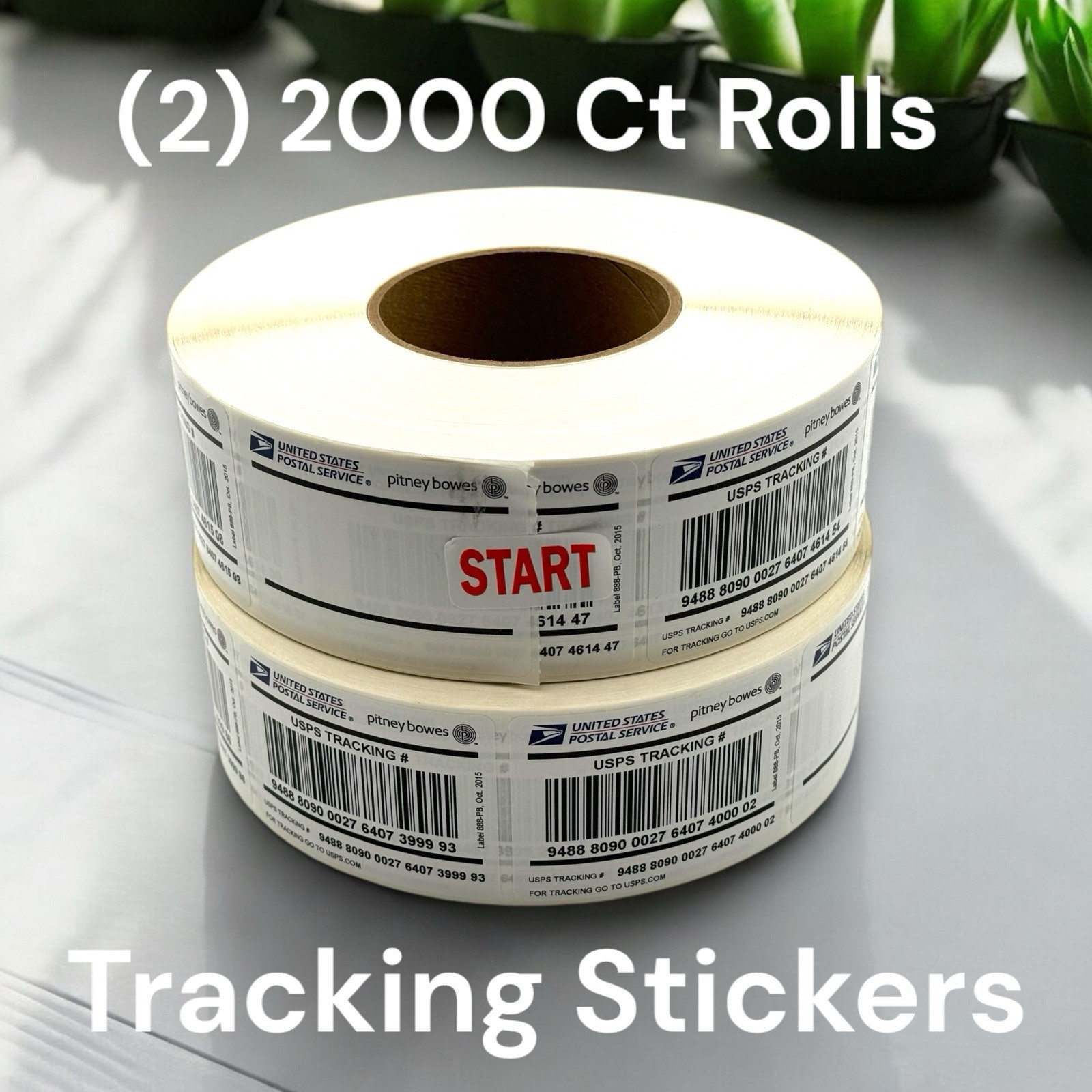 (2) Rolls of 2000 USPS Tracking Label / Stickers 888 ? Free Priority Shipping