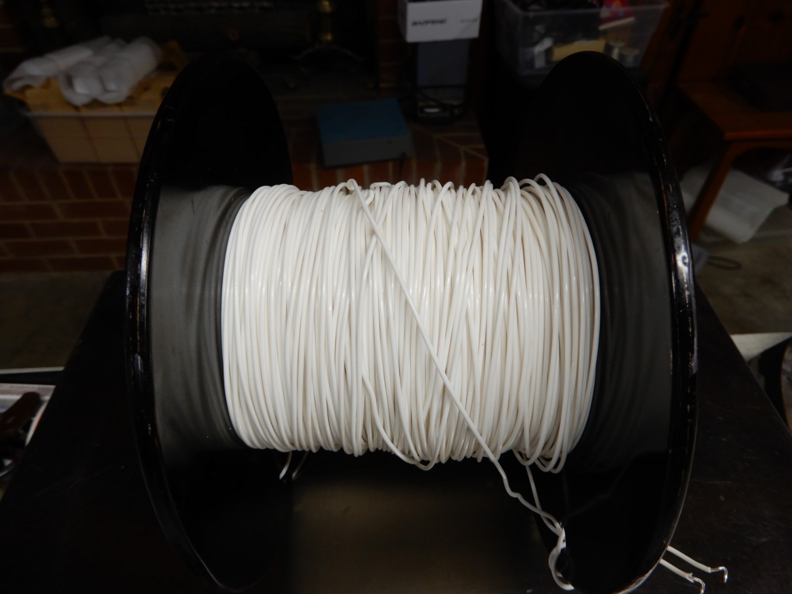 Thermonics Teflon Coated White Wire 20 Ga Solid At Least 2 Pieces 3 Pounds!