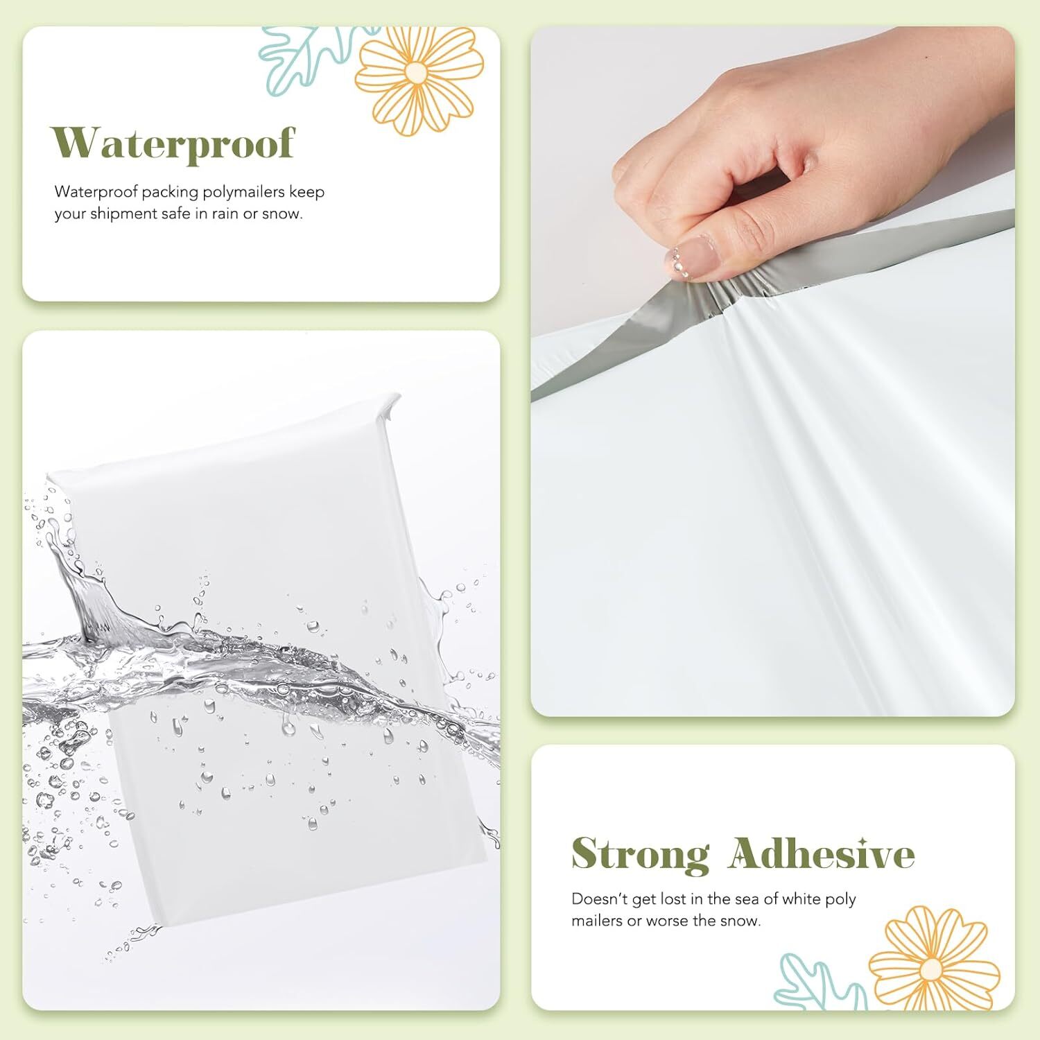 1000 – 12×15.5 Tuff Poly Mailers Envelope Bags 2.5Mil Thick 12″ x 15.5″ 1000 Pac