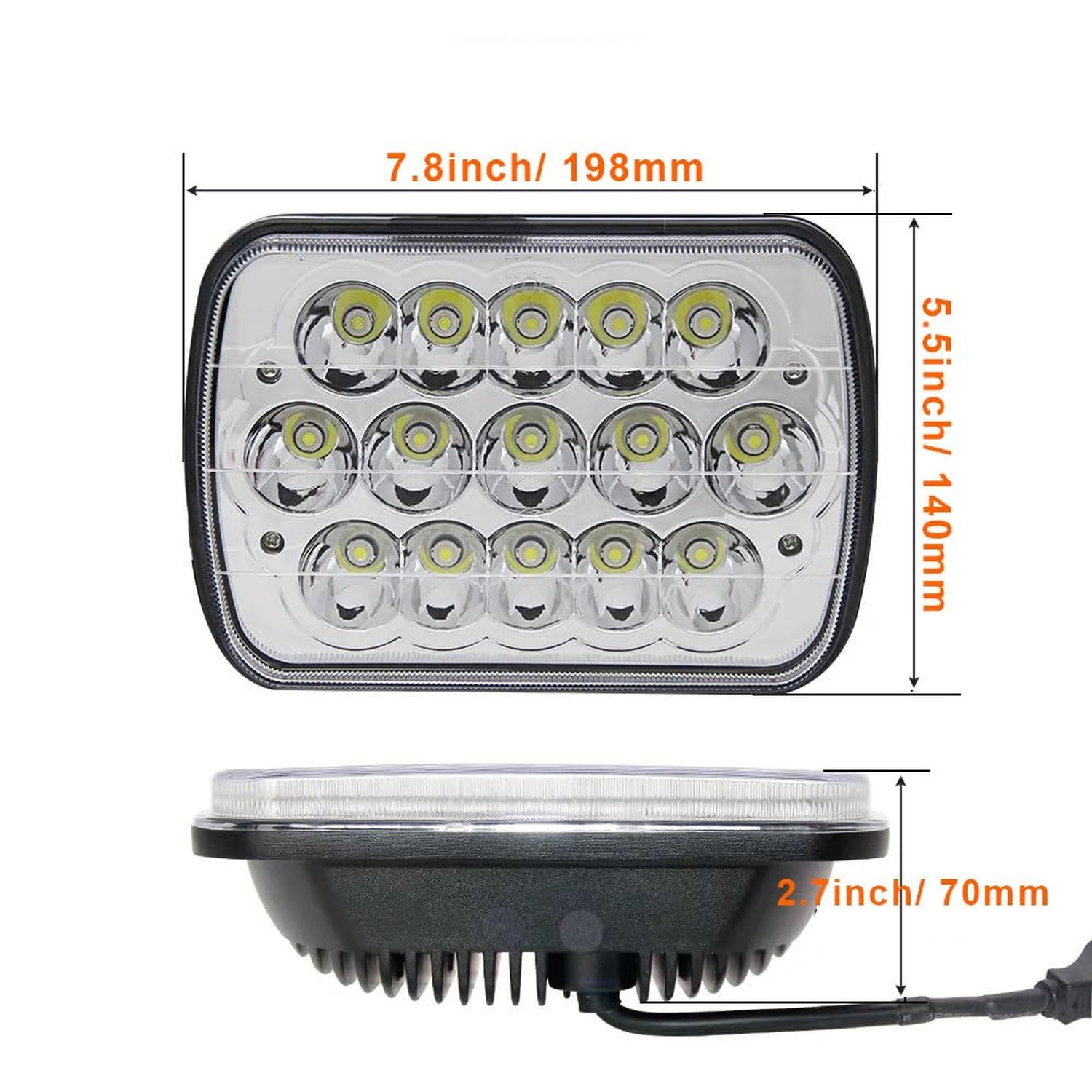 2PCS 5×7 Led Headlights Compatible With International 5900i 7300 7400 9200 94…