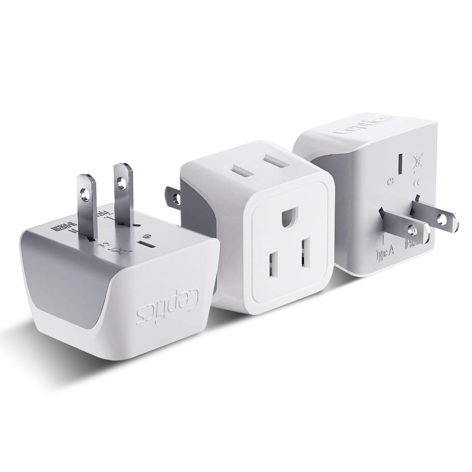 Japan, Philippines Travel Adapter Plug by Ceptics – USA 3 Pin Polarized to 2 …