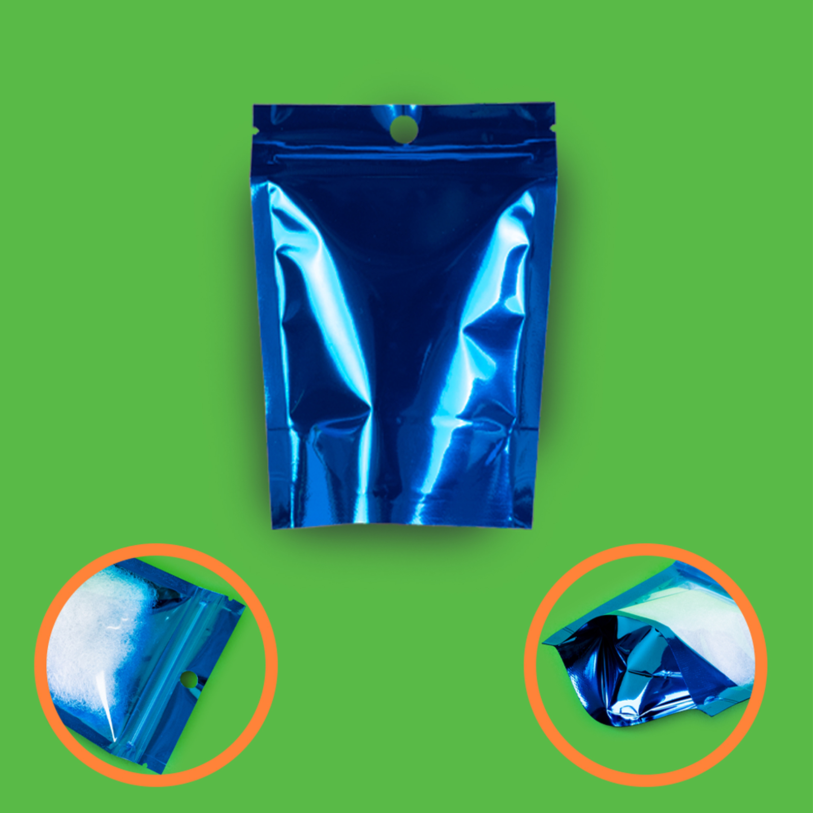 8-100 Color & Clear Mylar Foil Stand Up Resealable Food Storage Packaging Bags