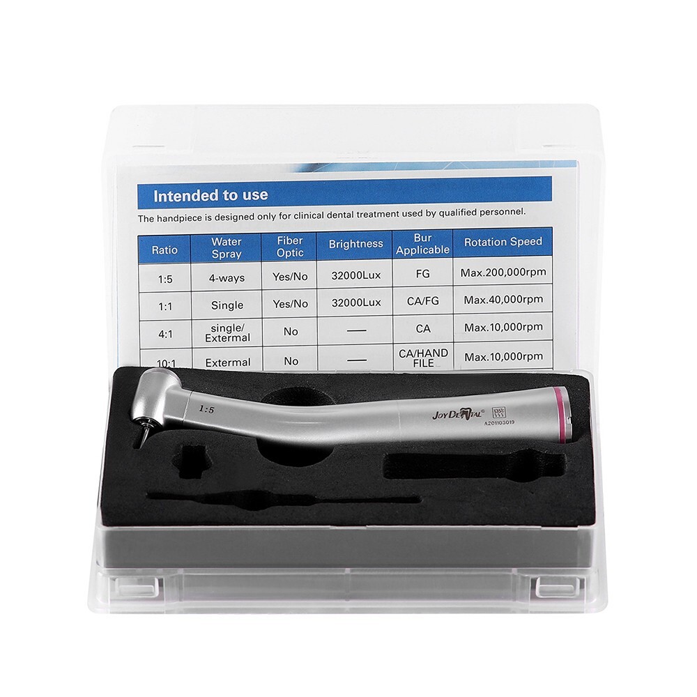 Dental 1:5 Increasing Contra Angle Handpiece E-type Internal 4 Water Spray Style