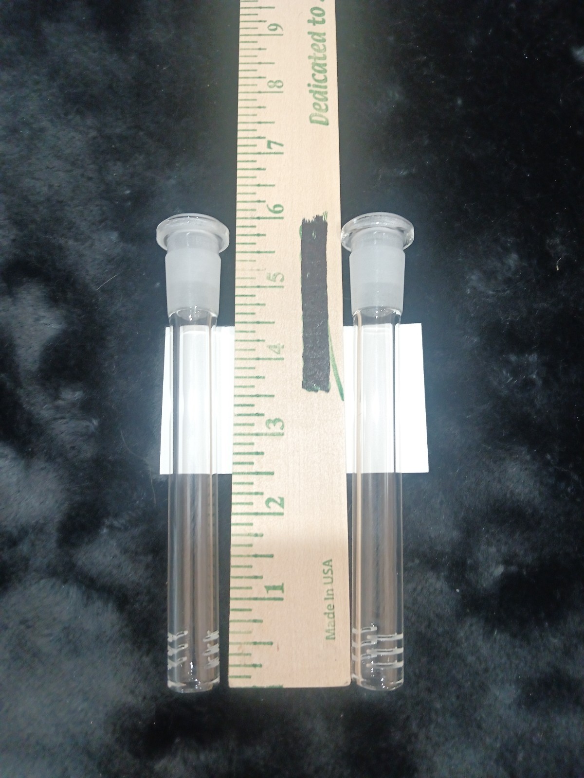 2 PACK 6 Cuts Glass Water Pipe Downstem Diffuser 14MM To 18MM 4.0″ and 4.5″