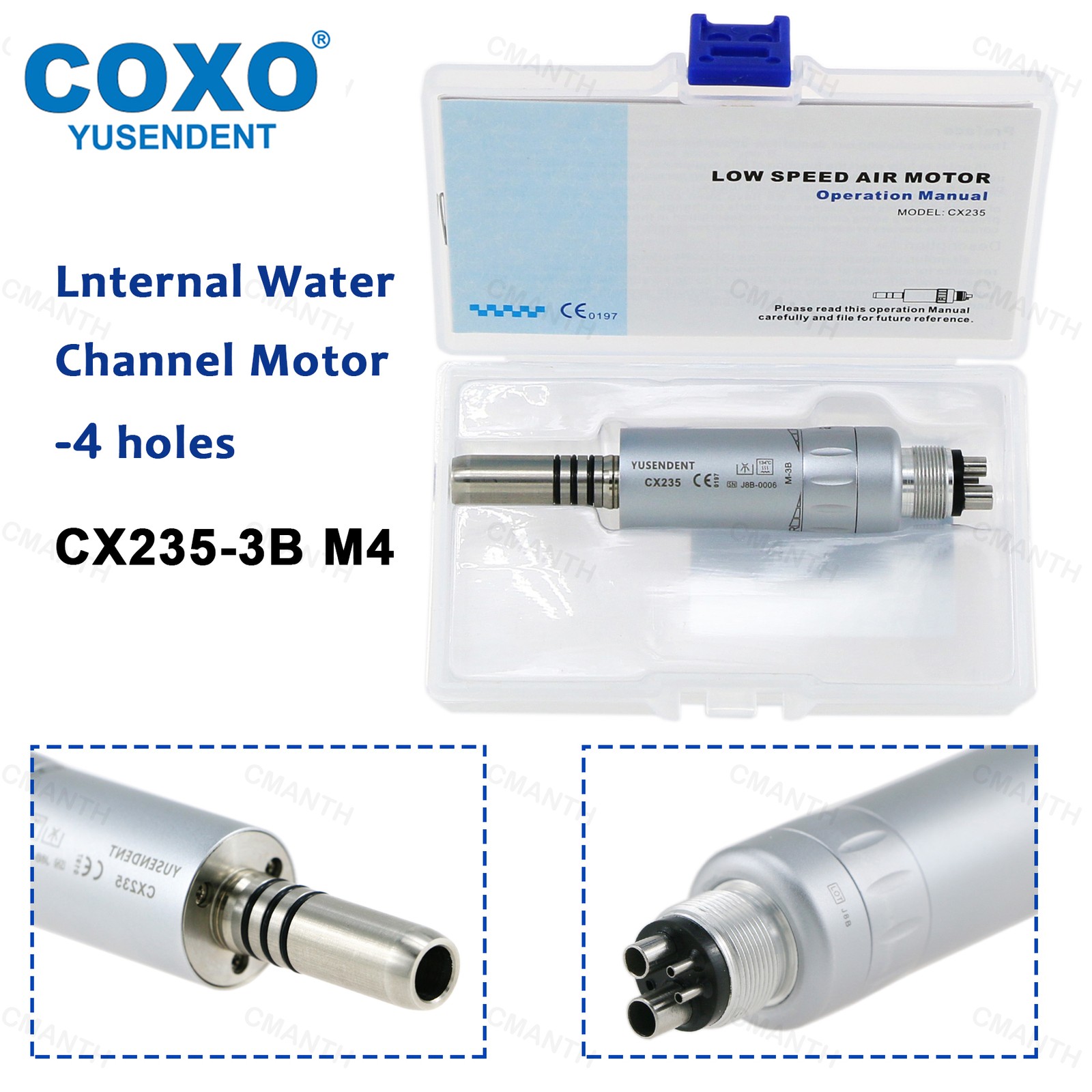 COXO Dental Low Speed Contra Angle Handpiece Air Motor 2/4 Holes Rotor Head Part