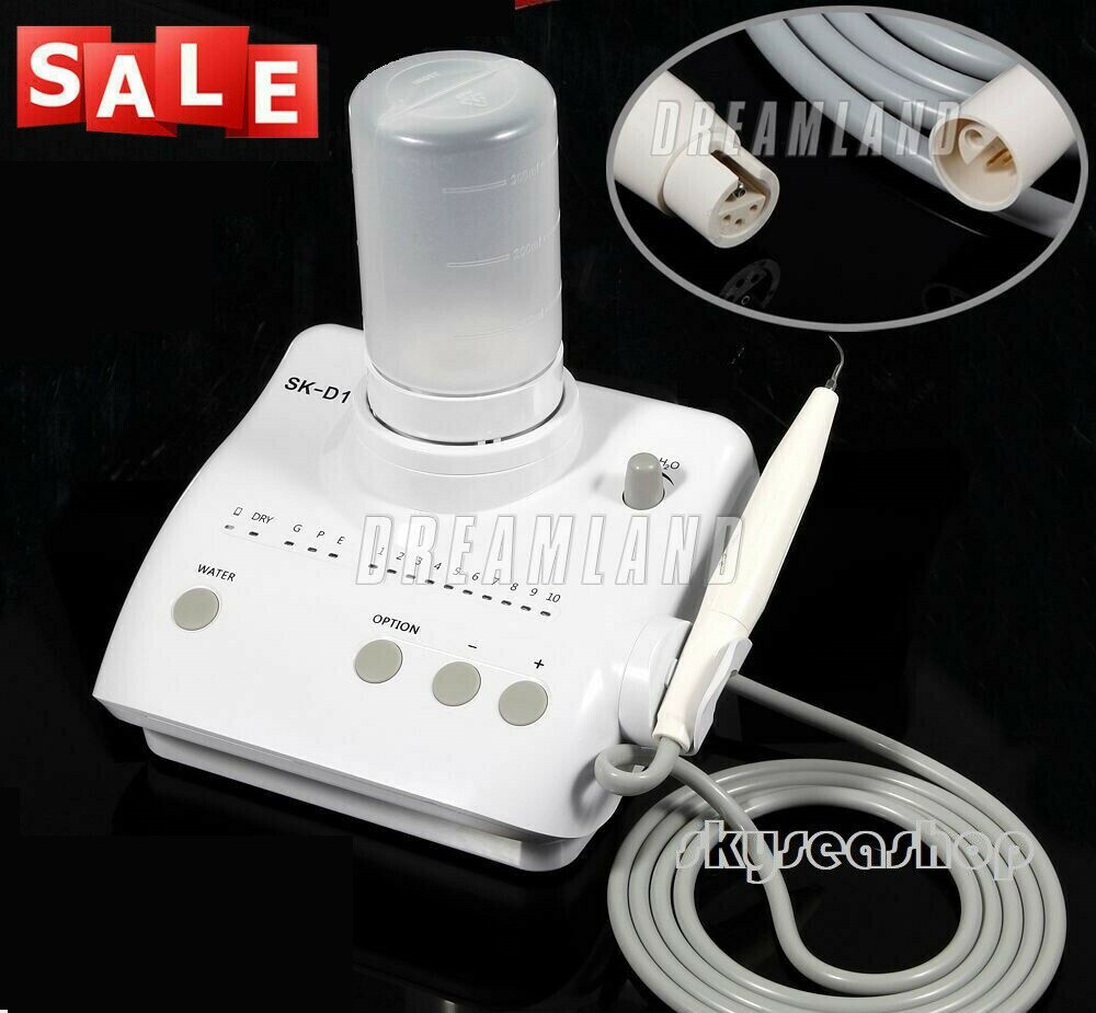 Dental Ultrasonic Piezo Scaler +Handpiece 2 Bottles 5 Tips Fit DTE SATELEC SK-D1