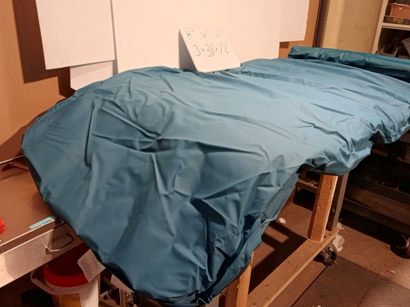 Hill-Rom Sure-Chek Antimicrobial Urethane Mattress Stretcher Cover with Zipper