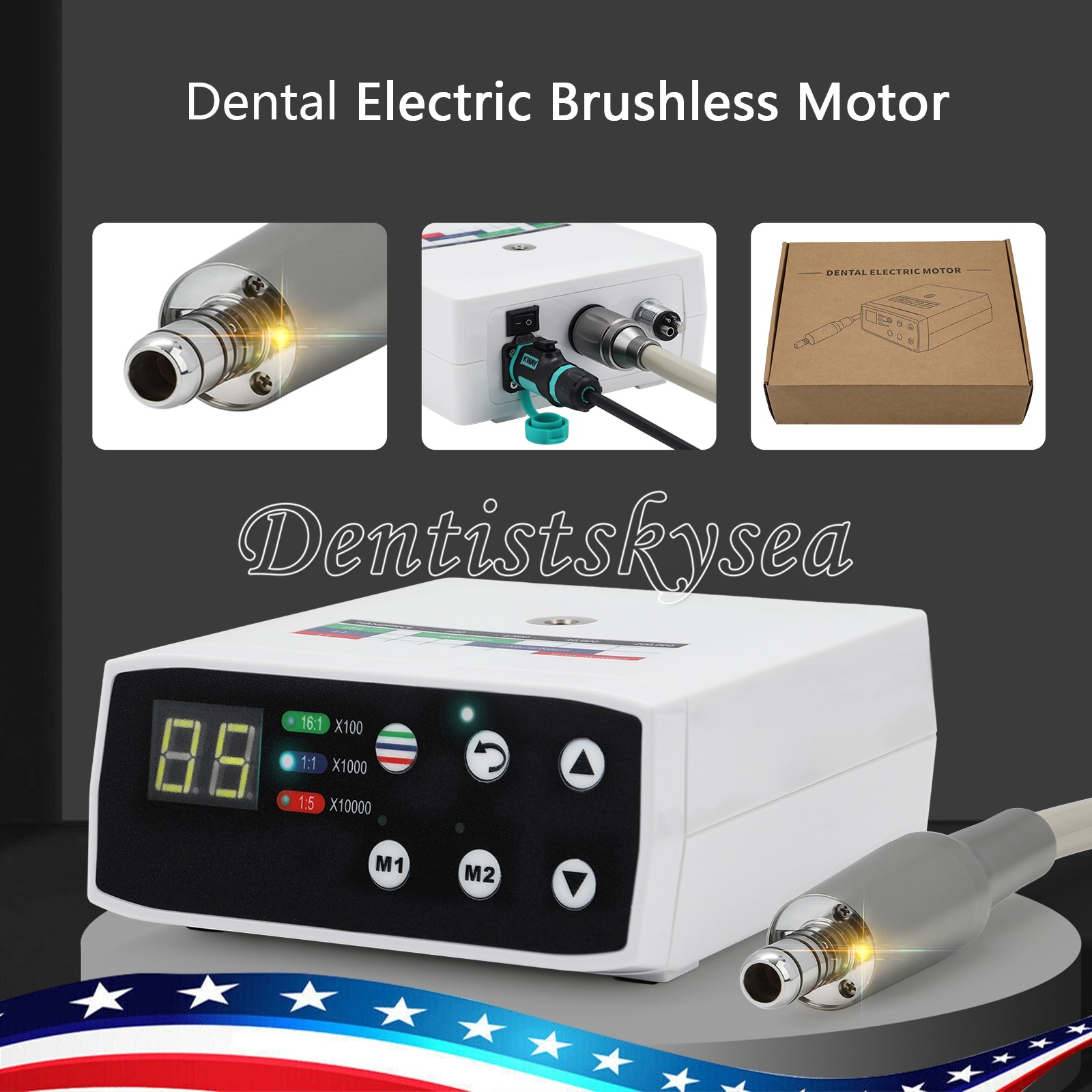 Dental Brushless LED Electric Micro Motor/1:5 Increasing LED Handpiece