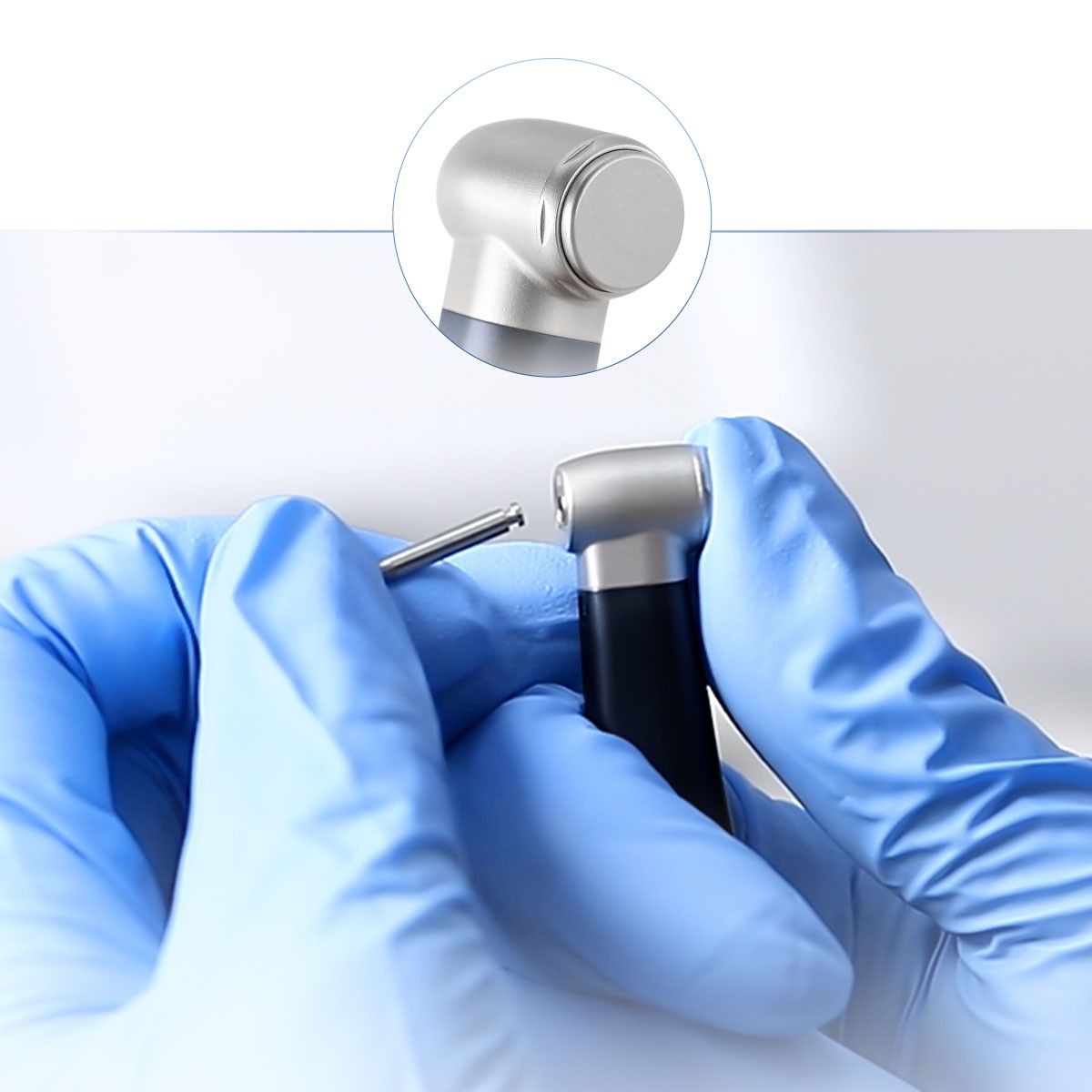 Dental 1:1 Fiber Optic Contra Angle Internal Spray / Diamond Polishing Wheels US