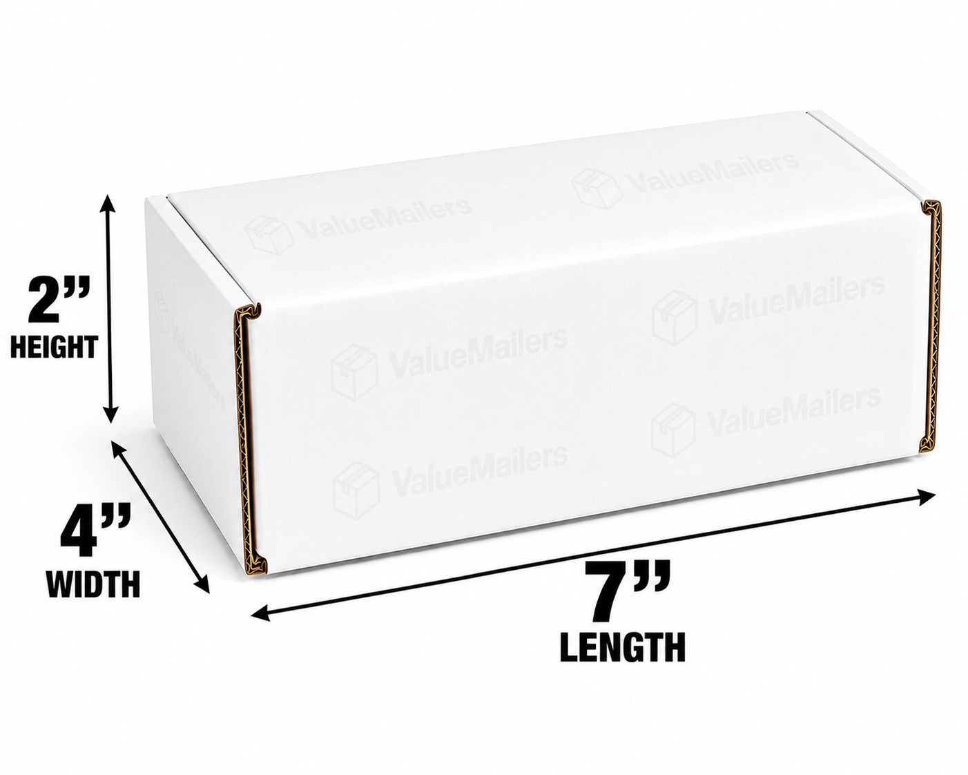 200 – 7 x 4 x 2 White Corrugated Shipping Mailer Packing Box Boxes