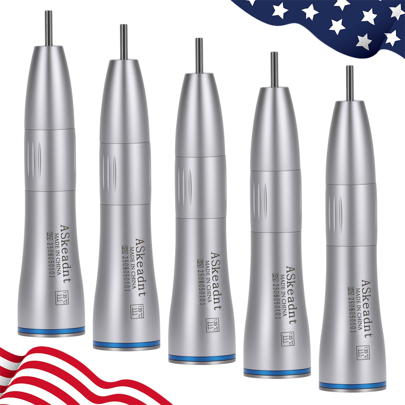 1-10 Dental Internal Water Spray Straight Nosecone Low Speed Handpiece ASkeadnt