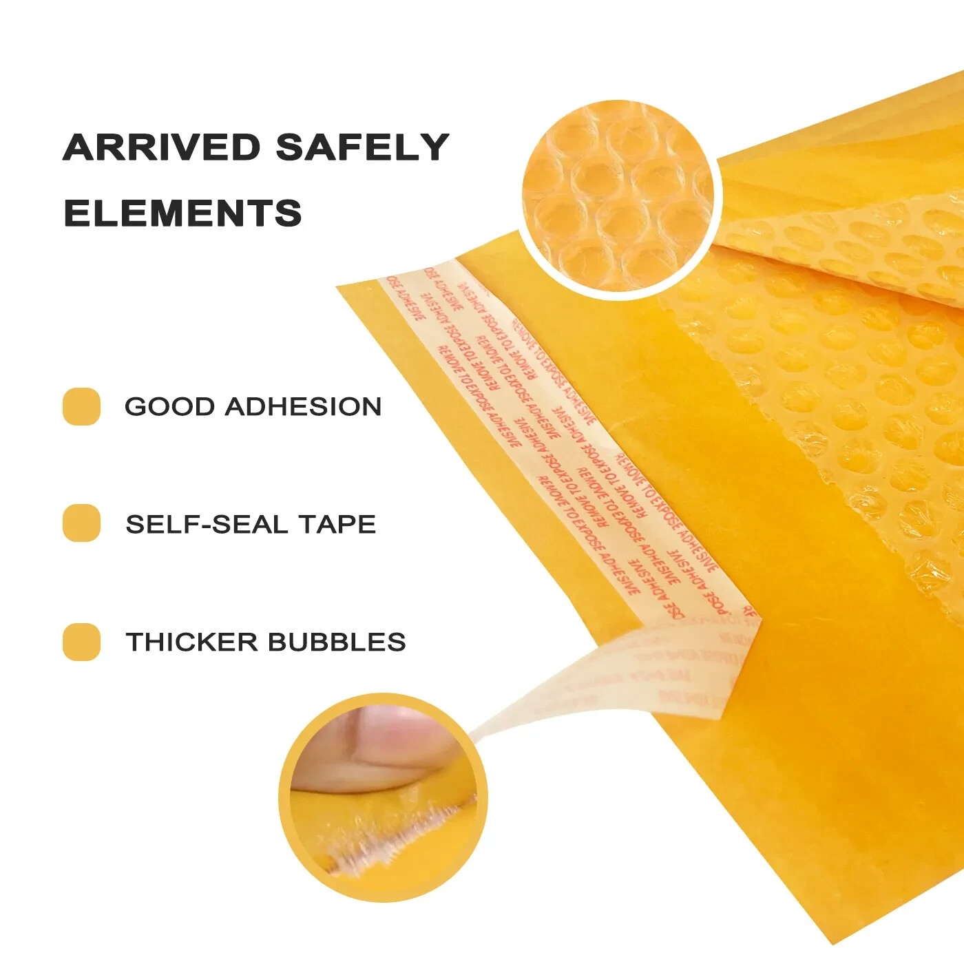 50Pcs Coolpkg #000 4″x8″ Secure Seal Kraft Bubble Mailers Padded Envelopes 4×8