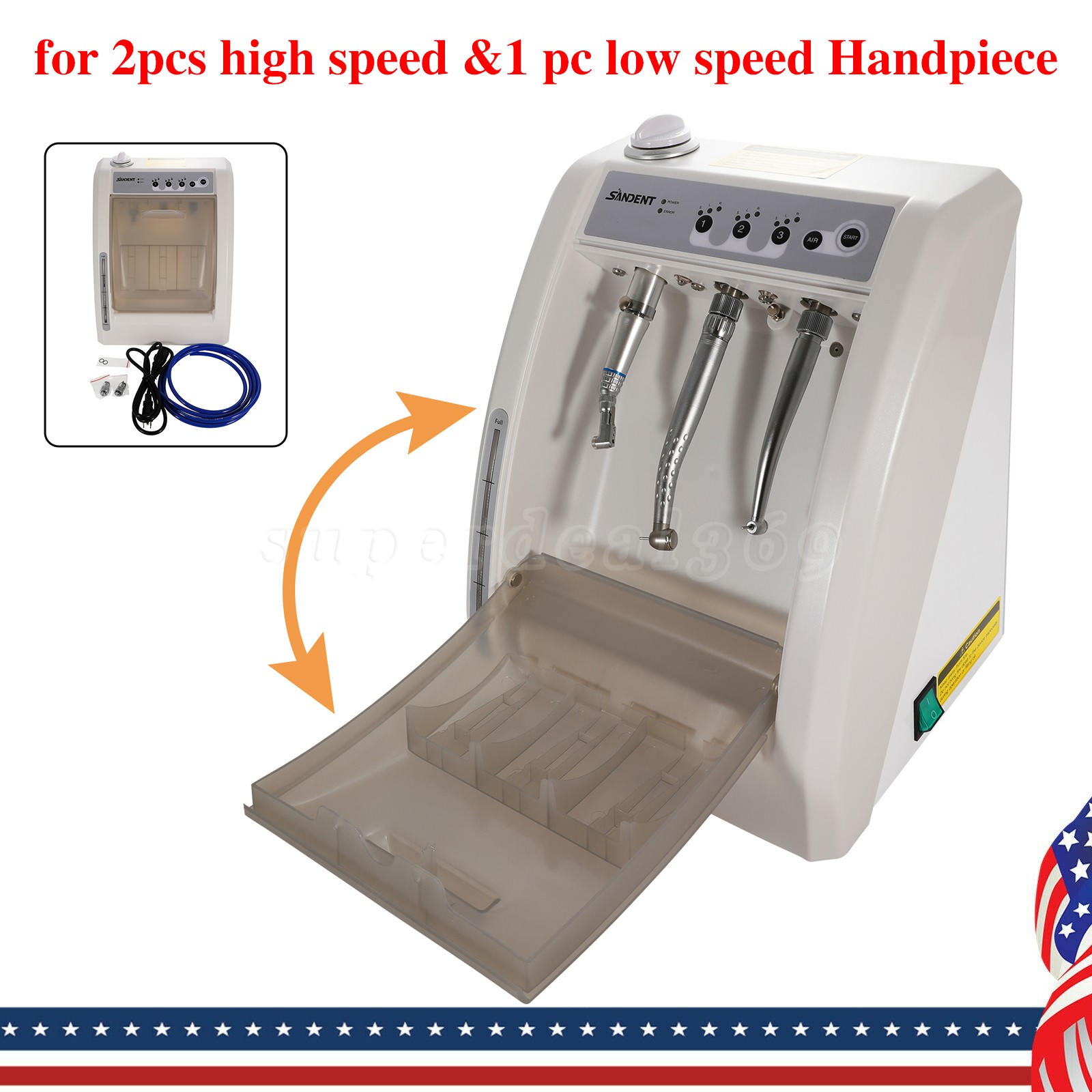Dental Handpiece Cleaning & Lubricating Machine High Low Speed Lubricating Oil
