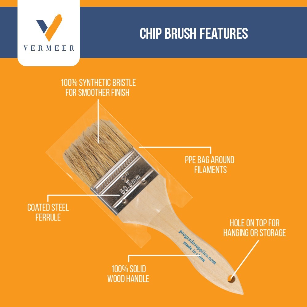 24Pk Chip Brushes in Assorted Sizes for Paints, Stains, Varnishes, Glues & G