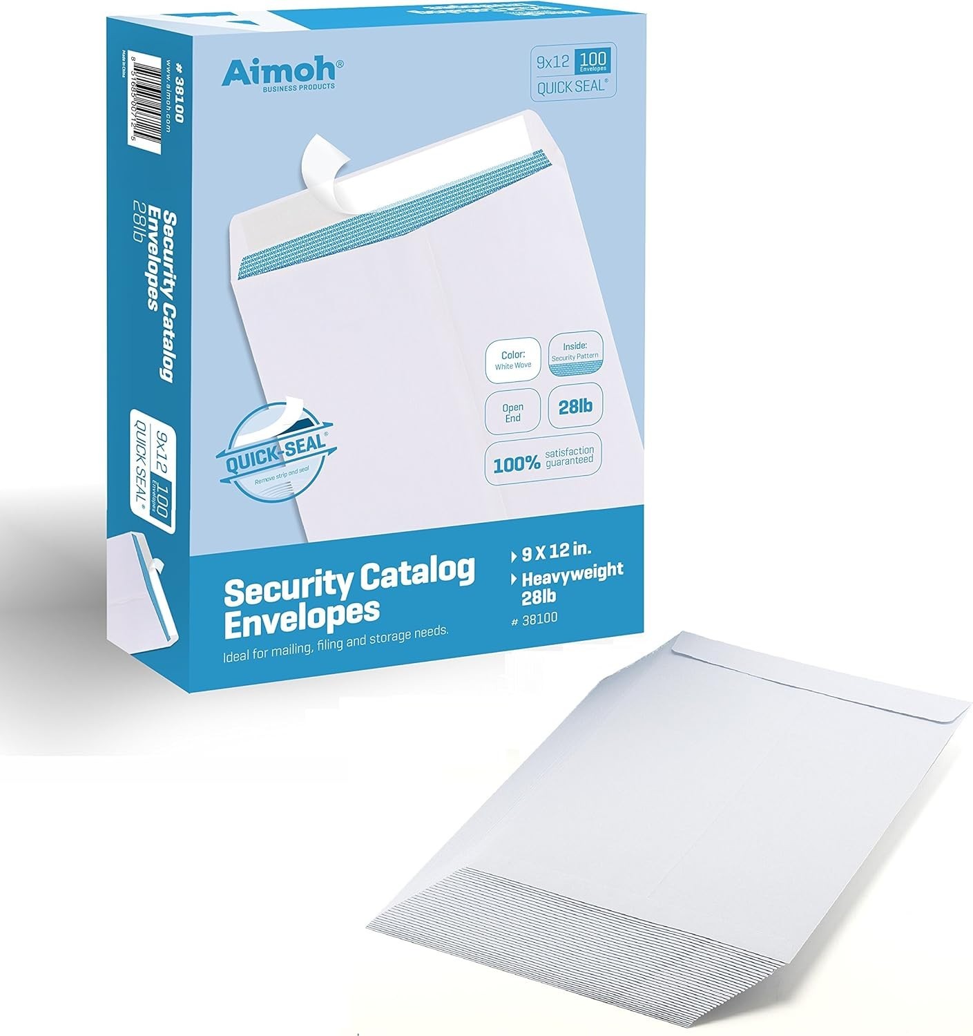 Ultra Strong 9×12 Catalog Envelopes – Security Tint, 100ct