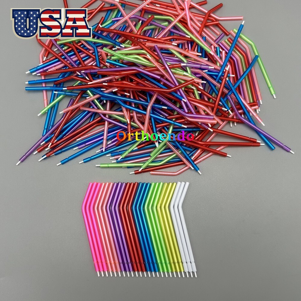 Dental 3-Way Air Water Syringe Disposable Spray Tips Triple Nozzles Tubes 250Pcs