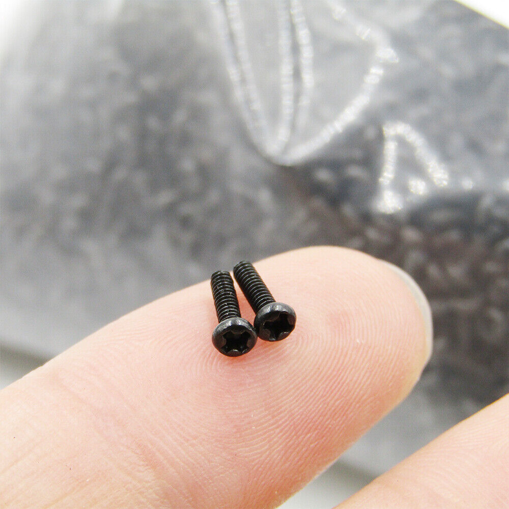 M1 M1.2 M1.4 M1.6 M1.7 M2 Black Steel Phillips Pan Head Small mini Screws Bolts
