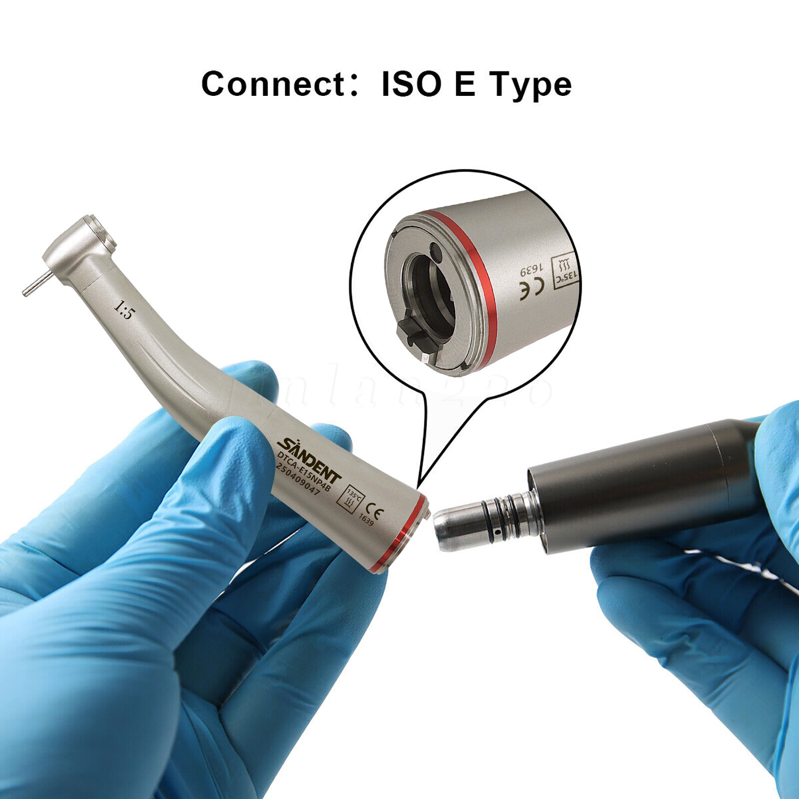 Dental 1:5 LED Fiber Optic Contra Angle Handpiece 4 Sprays Fit NSK Ti-MAX X95L