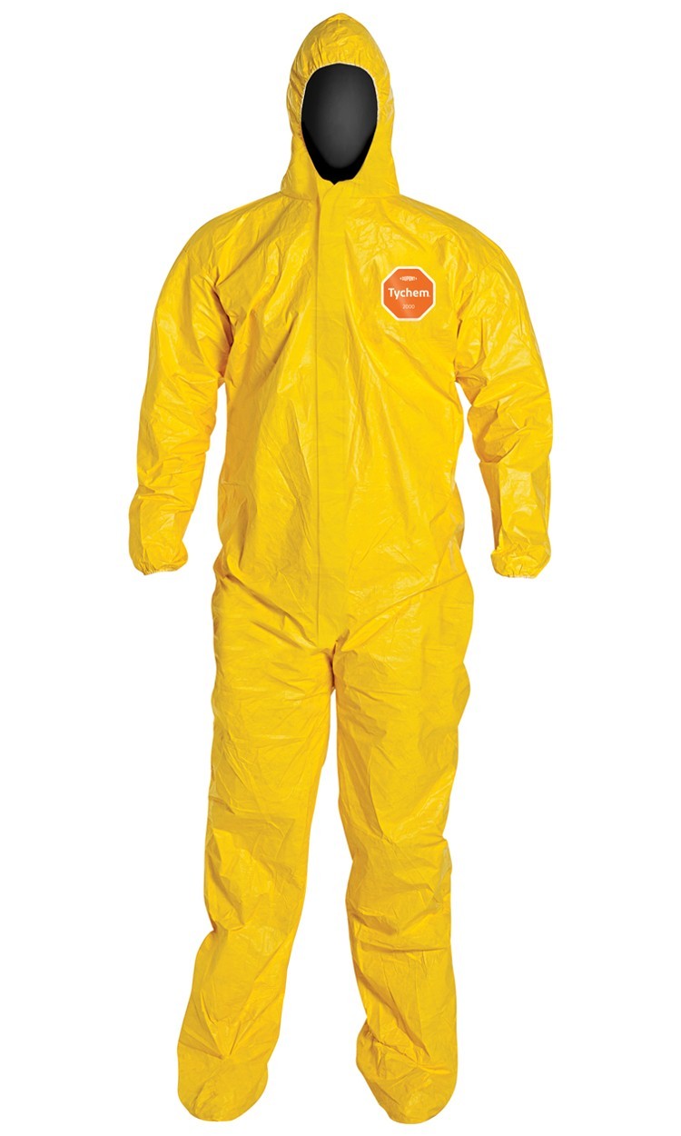 Dupont Tyvek Tychem QC122S Chemical Hazmat Coverall Suit ALL Sizes MD-6XL