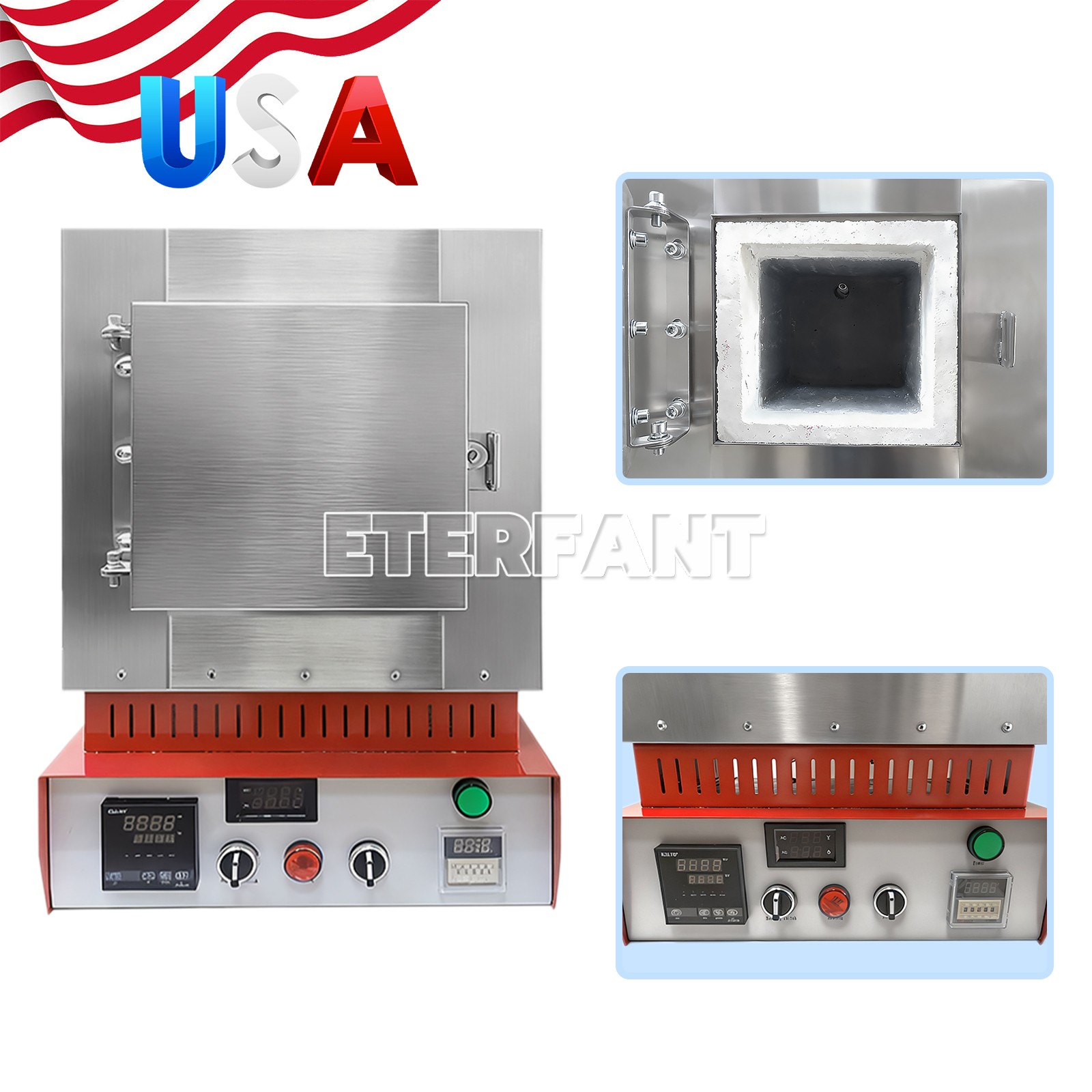 2000W/3000W Dental Lab 1100℃ Burnout Furnace High Temperature Fiber Ceramic Oven
