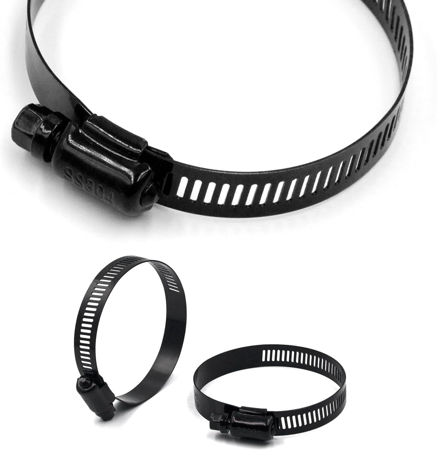4pcs 4 Inch Stainless Steel Adjustable 78-102mm Size Range Worm Gear Hose Clamp,