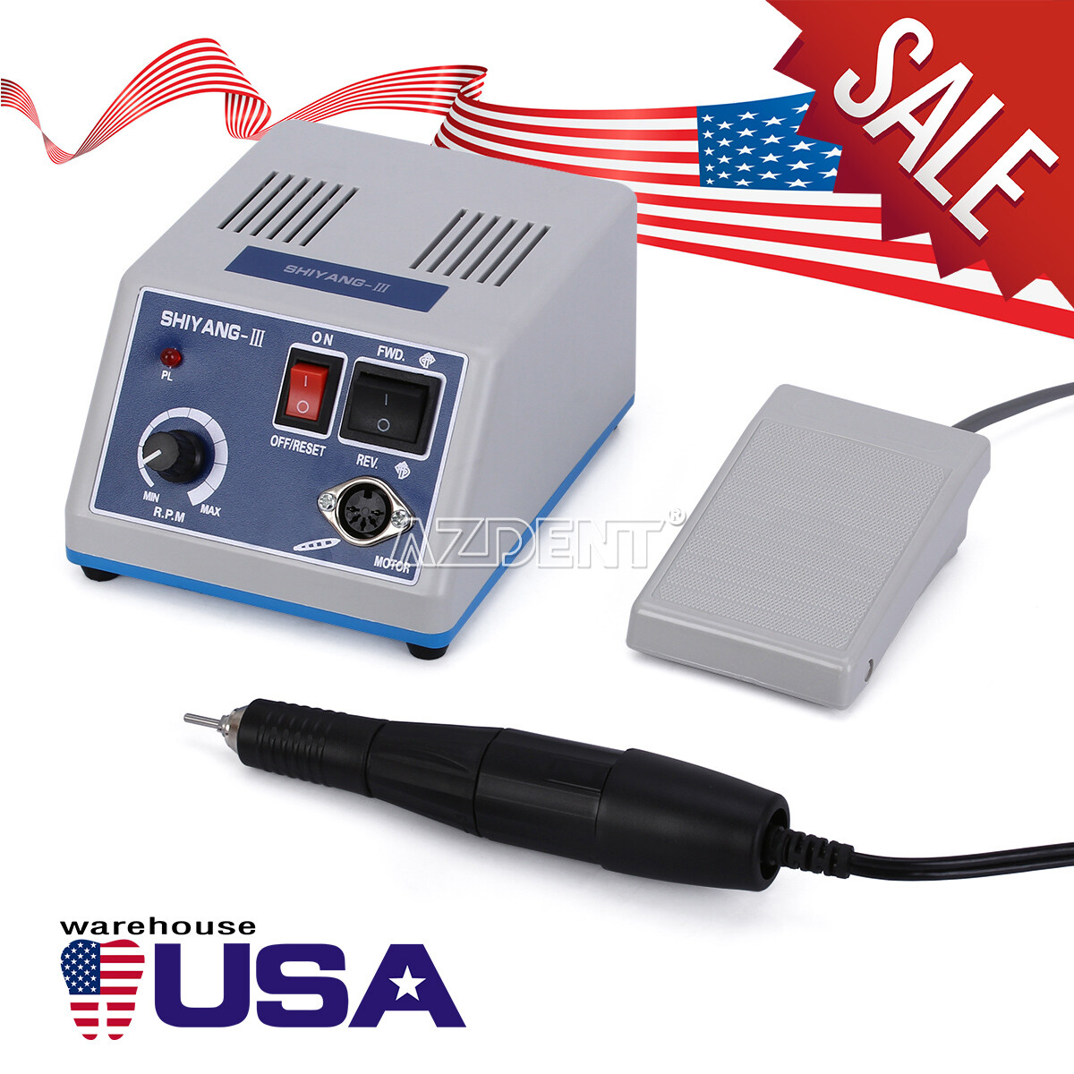 Dental Lab Marathon Electric Micromotor Polishing 35K rpm Handpiece/Carbide Burs