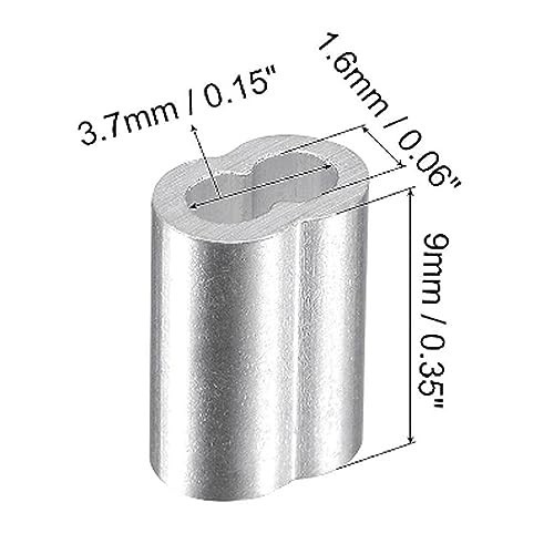 200 Pcs Aluminum Crimping Loop Sleeve 1/16″,Cable Crimp Ferrules for Wire…