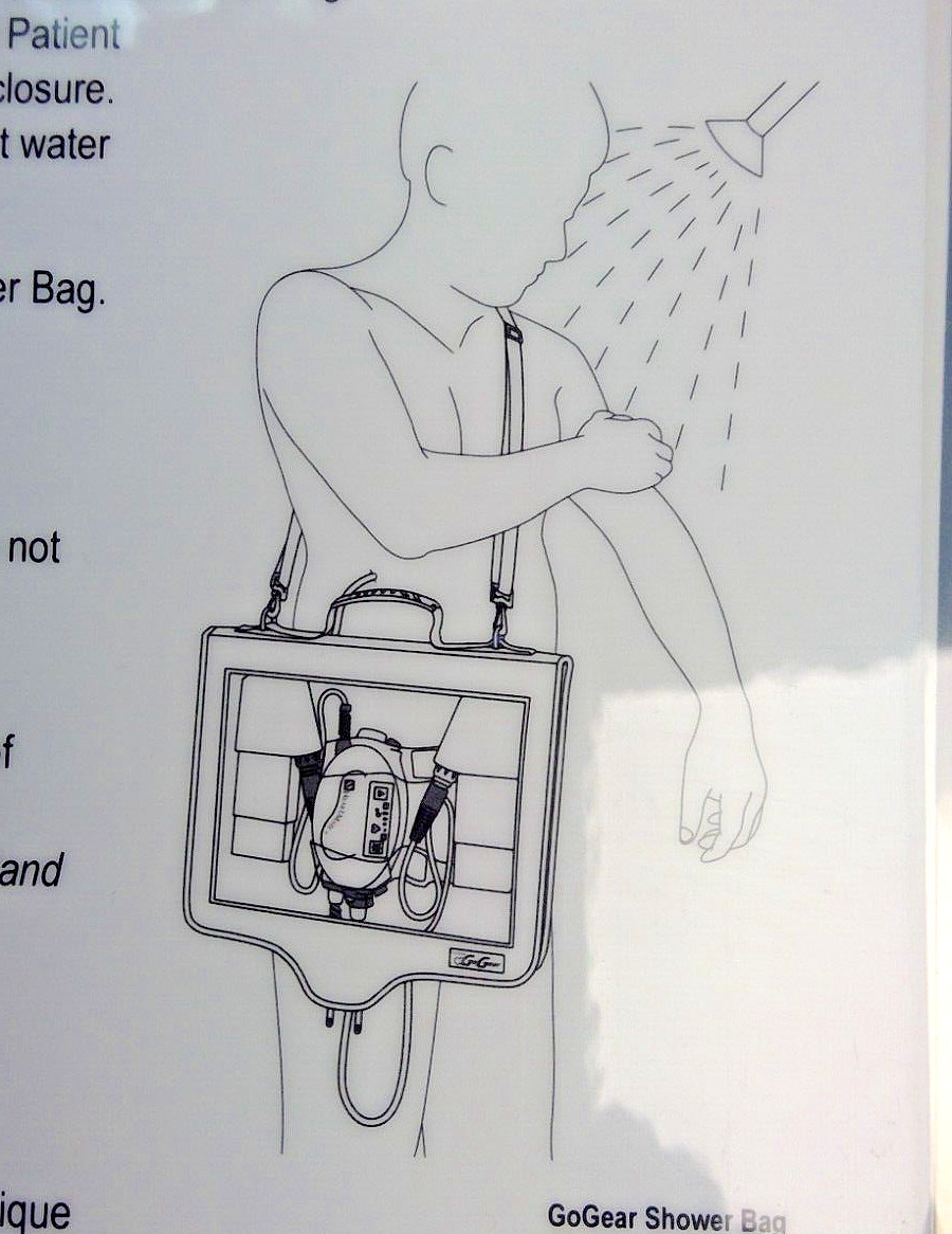 Thoratec HeartMate GoGear LVAS Shower Bag, 16 x 15 x 2 inches