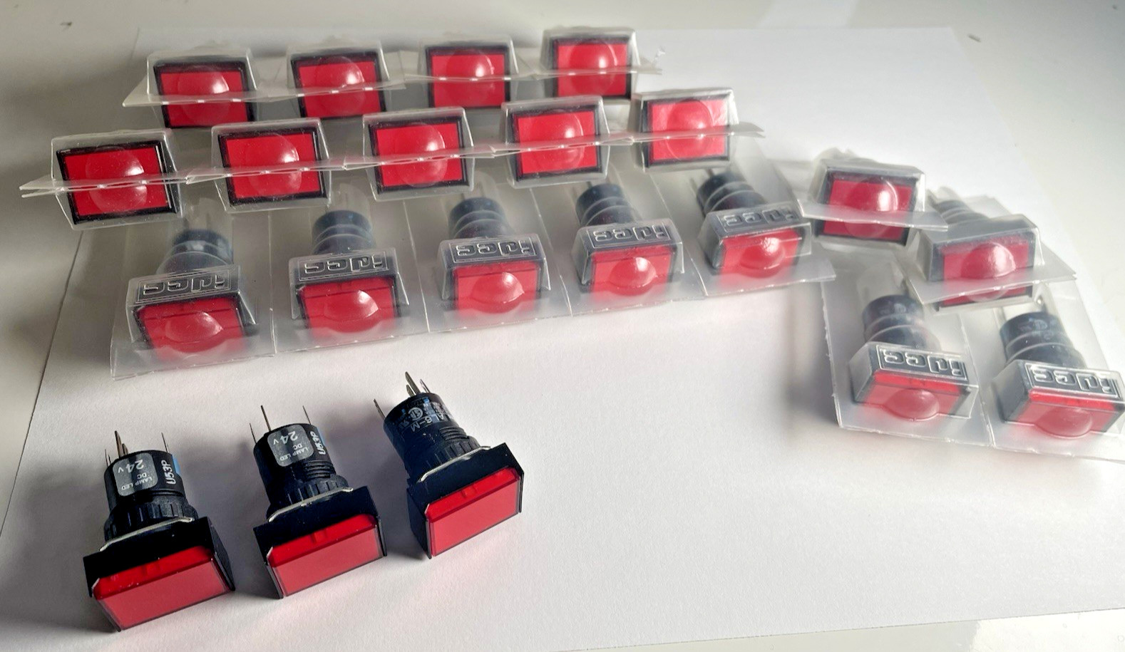 ?? HUGE Lot 76x IDEC Push Button Switches AL6-M AL6-AP Multicolor + Manual NOS